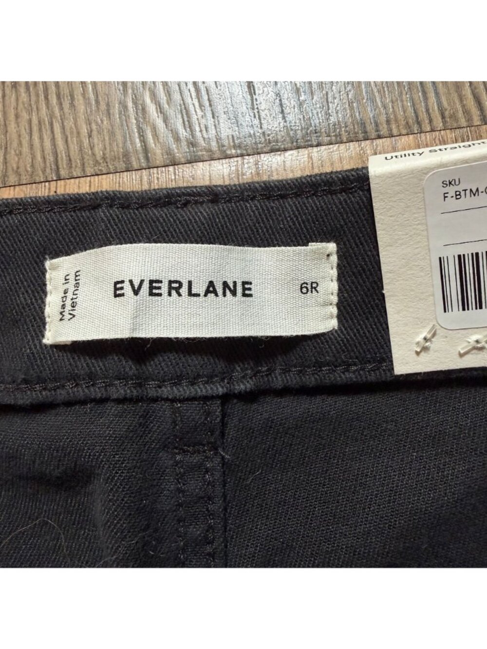 Everlane The Utility Straight Pant Black Size 6 Regular NWT - Picture 4 of 5